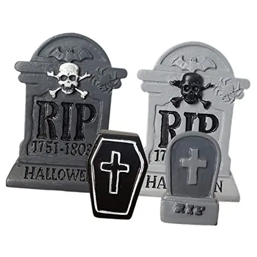 Produktbild: Cabilock Grabstein-bastelset 4-TLG. Halloween-schmuck Kunstharz Grabstein- Für Halloween- Beängstigend