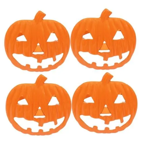 Produktbild: Cabilock 4 Stück Orangefarbene Kürbis-Serviettenringe Halloween-Serviettenringhalter Ernte-Serviettenschnallen Legierungs-Serviettenhalter Für Halloween Herbst Erntedankfest