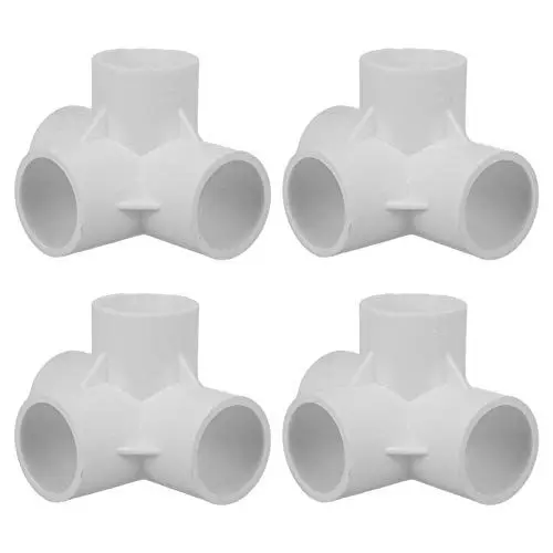 Produktbild: Cabilock 4 Stück PVC Vierweg Adapter PVC Fittings für DIY Projekte UV Beständig Temperatur und Schlagfest für Gartenstrukturen und