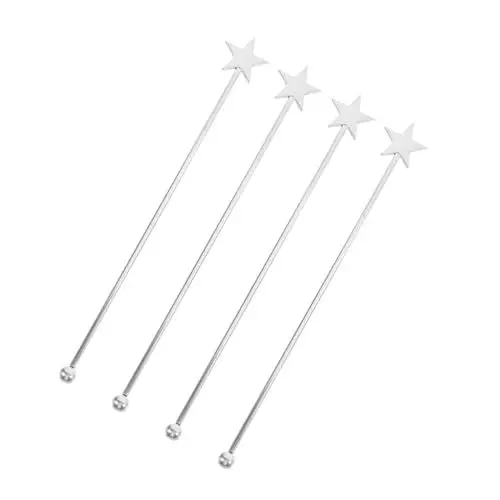 Produktbild: Cabilock 4 Stücke Metall Rührstab 304 Edelstahl Cocktail Drink Rührer für Kaffee Bar