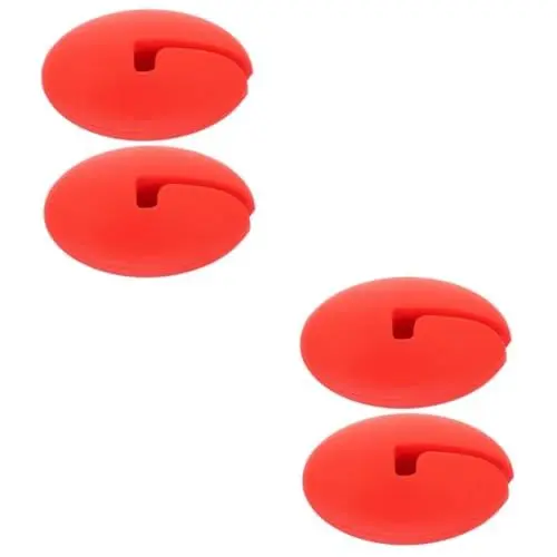 Produktbild: Cabilock 4 Stück Thermometerhalter pfannenhalter topfregal Thermometer-Halteklammer Thermometer-Halteclip Topfseitenclip Thermometer-Clips für Töpfe Thermometer zum Anstecken Kieselgel rot
