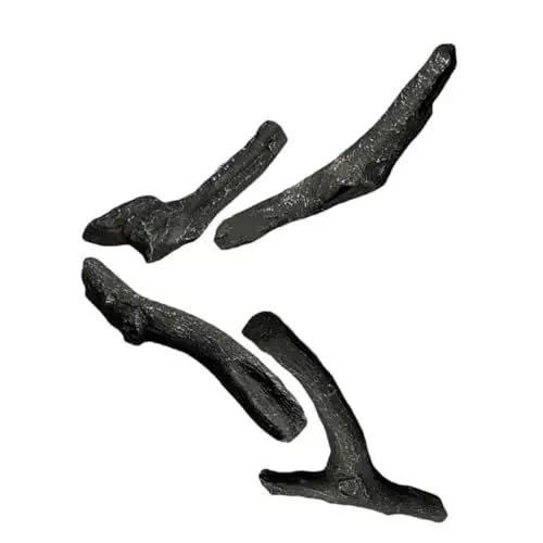 Produktbild: Cabilock 4 Stück simulierte Holzkohle Weihnachtskamin dekorativ Wohnkultur Ornament Weihnachtsdekorationen Holzkohle-Statue Harzkohle Protokoll Flammenlampe Zubehör Requisiten schmücken