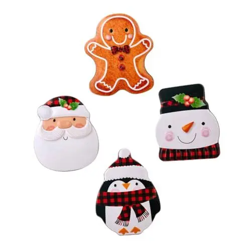 Produktbild: Cabilock Weihnacht Die Weihnachtsdose 4 Teilige Box Für Weihnachten Blechdose Lebkuchenmann Boxen Kekse Pralinen Zum Verschenken Bonbonglas Weihnachtsplätzchendosen Weihnachtspralinen Keksdosen