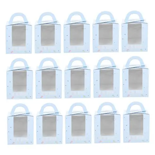 Produktbild: Cabilock 50 Stück Boxen Kuchenbox Kuchen Papierboxen Handkuchenbehälter Bäckerei Kuchenförmchen Haushaltsbecherbehälter Hübscher Cupcake Halter Kuchenbehälter Mit Griff Dekorativer