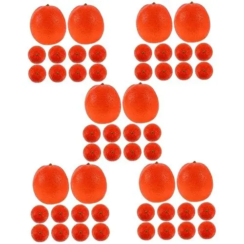 Produktbild: Cabilock 50 Stück Obst-Modell Künstliches Orangen-modelldekor Nachahmung Von Orangen Als Verzierung Simulierte Äpfel Gefälschte Fruchtmodelle Orangefarbene Accessoires Für Zu Hause Styropor