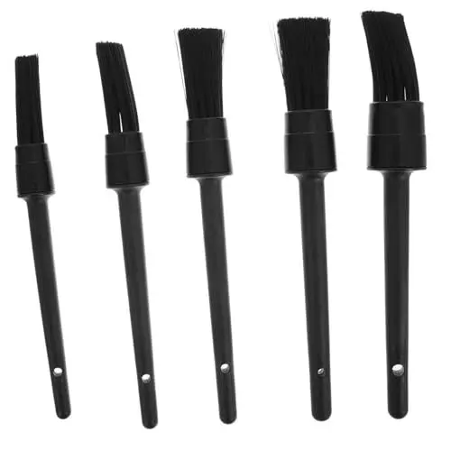 Produktbild: Cabilock 5Er Set Innen reinigungs bürste Auto zubehör Set Auto Pinsel Set Auto Aufbereitung Werkzeug Auto Putzmittel Universeller Cup-Detailpinsel Bausatz Hochelastisches Verbundgarn Black