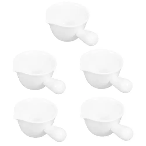 Produktbild: Cabilock 5St Kaffeesirupe kleiner Sirupkrug Gewürz-Server Milchaufschäumkännchen Gewürzboote Snackschale keramikschüssel essigflasche Keramik-Schälchen Saucenschüssel Sojasauce-Teller Weiß