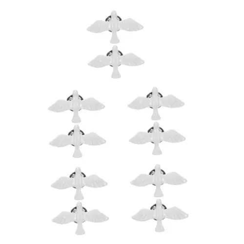 Produktbild: Cabilock 5 Sätze 5Sets Brosche Zubehör Taube Katholischen Zubehör Vogel Emaille Pin Heilige Kommunion Pin Revers Pin Kommunion Brustpin Vogel Modell Spielzeug Vogel Revers Pin 2 Stück * 5