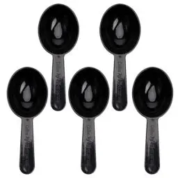 Produktbild: Cabilock 5 Stück Dosierlöffel Messlöffel Milchpulver Baking Soda Dosierlöffel Backpulver Kunststoff Messlöffel Dosierlöffel Maßlöffel für Tee und Milchpulver Flüssiggewürz Küchenutensilien Schwarz