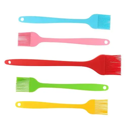 Produktbild: Cabilock Antihaftbeschichtetes Wiederverwendbares 5er-Pack-backpinsel-Set Aus Silikon Hitzebeständig Ölpinsel Für Die Küche Bequemer Griff Für Das Kochen Im Innen- Und Außenbereich