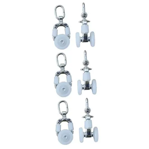 Produktbild: Cabilock 60 STK Riemenscheibe Für Vorhangschienen Gardinenschienenträger Vorhangschienen-trägerhaken Deckenschiene Stilles Rad des Vorhangs Schattierungen Rostfreier Stahl Rollo Räder