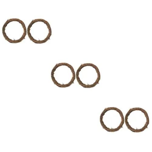 Produktbild: Cabilock 6 STK Erde-Reben-Girlande heizlùfter innerspace dekoring Bad Dekoration die weihnachtsm Grabstein Ornament Anlage Spielzeuge handgewebte Rattanringe Blumenkranz Rattanrahmen Eisen