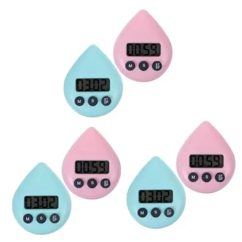 Produktbild: Cabilock 6 STK Küchenuhr Countdown Uhr küchenfunkuhr zeituhr Arbeitszeitmesser Countdown-Uhr Clocks Küchentimer digital Küchenwaren elektronisch Erinnerung Schreibtisch Batterie Student Abs