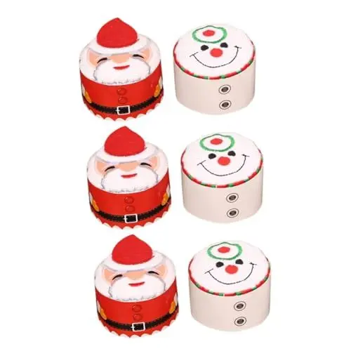 Produktbild: Cabilock 6 STK Santa Handtücher Schneemann Handtücher weihnachtliche fingerspitzentücher Winterhandtücher kinderhandtücher Kinder Handtuch für kleine Weihnachtshandtuch