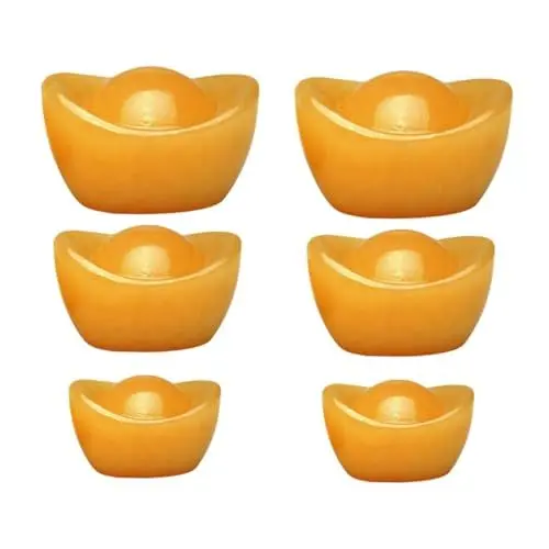 Produktbild: Cabilock 6 STK Topas Barren Desktop-Spielzeug heim Ornament Wohnkultur Verzierung in Form eines Goldbarrens Festival-Requisite Japanischer Stil schmücken China