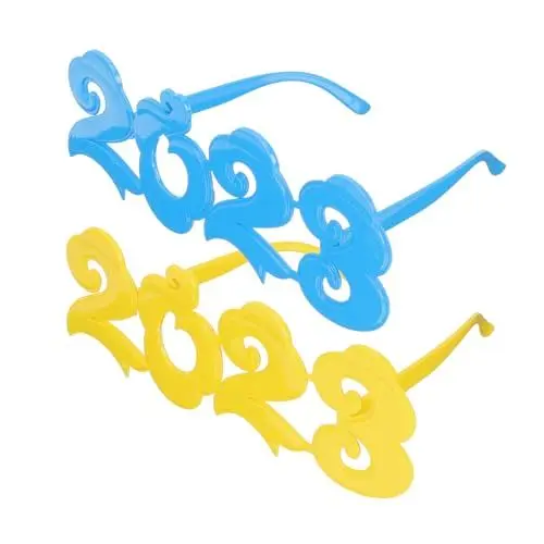 Produktbild: Cabilock 6 Stk 2023 Brille kinder ferngläser kinderferngläser party brillen kindergläser new years party lustige Brillen Fotogeschenk -Requisite für das neue Jahr Wolkenbrille Plastik