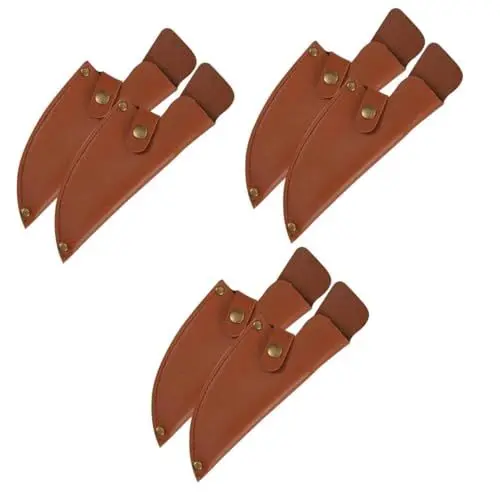 Produktbild: Cabilock 6 Stk Kleine Krummsäbelscheide Shop-hüllen Leerzeichen Leder Messerabdeckung Küchenmesserschutz Küchenscheide Koch Deckt Küchenmesserscheide Schutzhülle Schwer Pu Küchenmesser-set