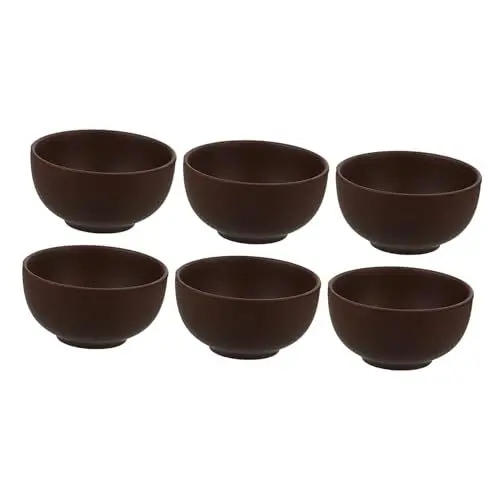 Produktbild: Cabilock -teilige Kung-fu-teetassen Aus Ton – Handgefertigte Mini-teetassen – Kaffeebraun – Ideales Zum Tee