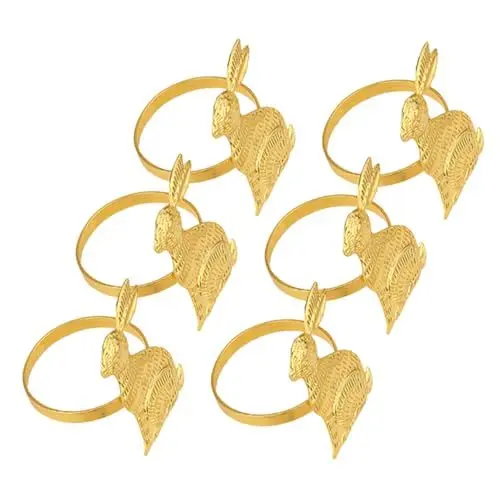 Produktbild: Cabilock Serviettenringe Aus Metall Osterhase Erntedankfest Serviettenhalter Serviettenverschluss 6er-Set