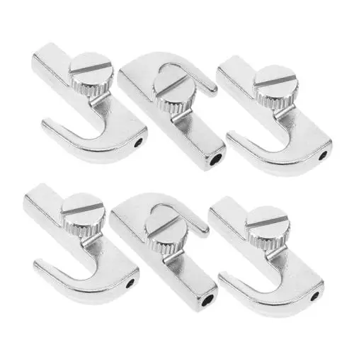 Produktbild: Cabilock 6 Stück Hosenhaken Aufhängehaken Wandhaken Innenraum Haken Stabile Haken Hosenaufhänger Wandklebender Bildaufhänger Trockenbau-Bildaufhänger Fotorahmenhaken Rostfreier Stahl Silver