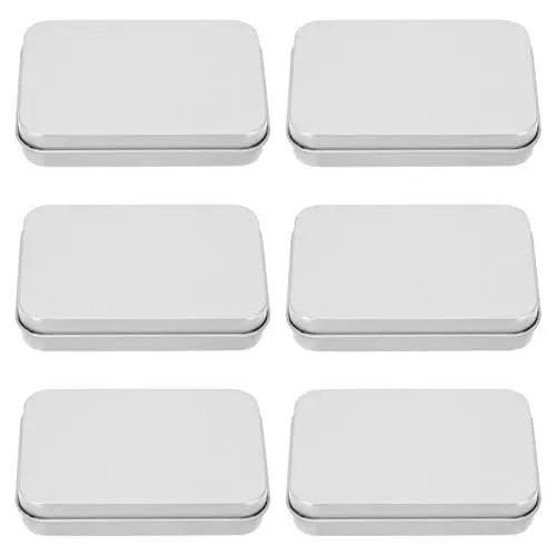 Produktbild: Cabilock 6 Stücke Blechdose Vorratsdose Weihnachten Metalldose Sü?igkeit Dosen KartendoseAufbewahrungsbox für Bonbon Candy für ? Kekse Tee Party Favors Teedose Silber