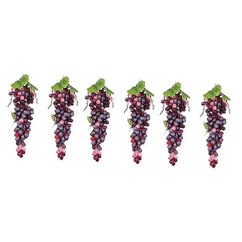 Produktbild: Cabilock 6 Trauben Künstliche Weintrauben Künstliche Früchte Weinreben Girlande Obstfotografie Requisiten Künstliche Trauben Cluster Künstliche Früchte Dekoration