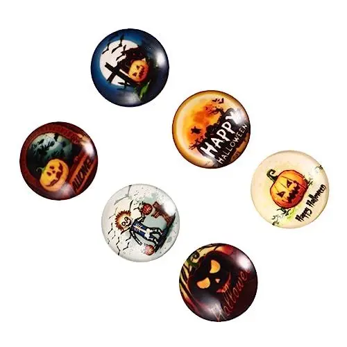 Produktbild: Cabilock 6pcs Halloween Kristall Glas Magnet Aufkleber Modische Kühlschrank Magnete Für Büro Home Decor