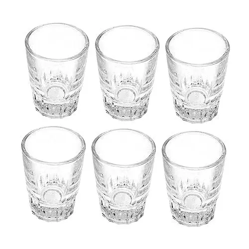 Produktbild: Cabilock 6pcs Küche Trinken Es Schnapsglas Glas Whisky Gläser Glas Bier Tassen Bar Wein Gläser Einfache Kristall Textur