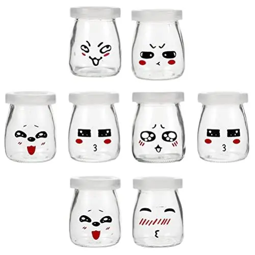 Produktbild: Cabilock 8PCS Einmachgläser mit Deckel Mehrzweck-Einmachgläser für Overnight Oats, Einlegen, Einmachen, Konservieren und Mahlzeitenvorbereitung - Luftdichte Einweckgläser(150ML)