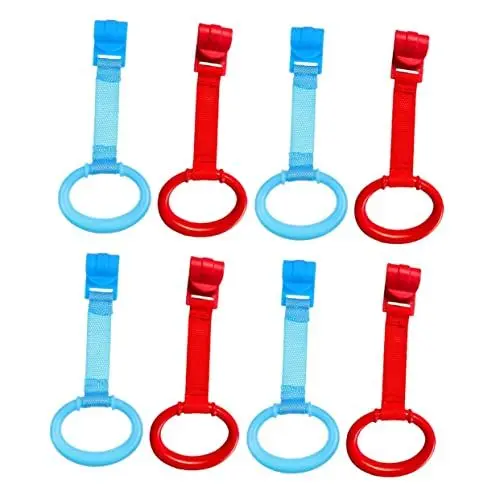Produktbild: Cabilock 8 STK Baby up Klingelt Baby Hoch Laufstall Spielstift Ring Zum Aufhängen Für Babybetten Spielzeug Zum Aufhängen Für Babys Spielplatz Türsteher Ringe Stoff Kleinkind Fitness-Ring