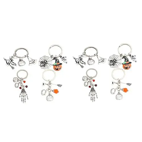 Produktbild: Cabilock 8 STK Halloween-schlüsselanhänger Fledermaus-schlüsselanhänger Horror-schlüsselanhänger Taschenanhänger Gruselige Ketten Schlüsselanhänger Metall