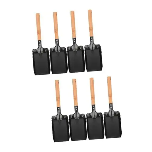 Produktbild: Cabilock 8 STK Kaminschaufel Schaufel Mit Langem Griff Kaminreinigungsschaufel Kohle Schöpfen Grillasche Kelle Handschaufel Schaufel Metall Feuer Gartenbedarf Gartenschaufel Eisen Mini