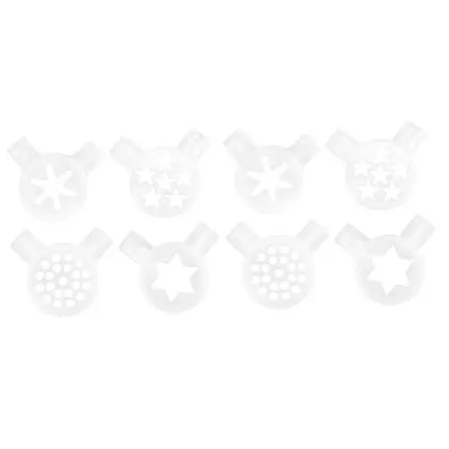 Produktbild: Cabilock 8 Stk Düse für Eismaschine Eiscreme-Modellierkappe Ausgefallene Düsenmodellierdeckel Eiscreme Maschinen Zubehör Eiscreme Maschinen Ersatzteile Modellierkappen Eisspenderdüsen Weiß