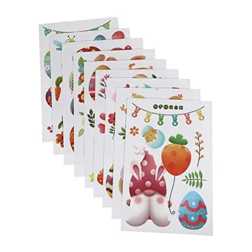 Produktbild: Cabilock Ostern Wandaufkleber Selbstklebende Wandaufkleber Set Ostern Muster 9pcs Bildschirm Fenster Chic Zarte Aufkleber