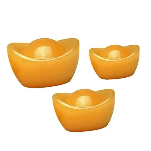 Produktbild: Cabilock 9 STK Topas Barren The Office büroradio The car Popular Verzierung in Form eines Goldbarrens chinesisches Dekor Heimdekoration Desktop-Ornament Handwerk aus Reis Topas