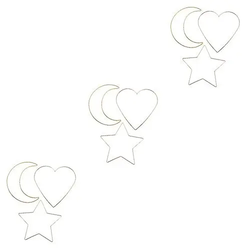 Produktbild: Cabilock 9 Stück DIY Metallzubehör Reifen Mond Makramee Ring Makramee Ringe Ringe Reifen Ring Für Die Kranzherstellung Reifen Zum Basteln Kreis Ring 3Er Packung