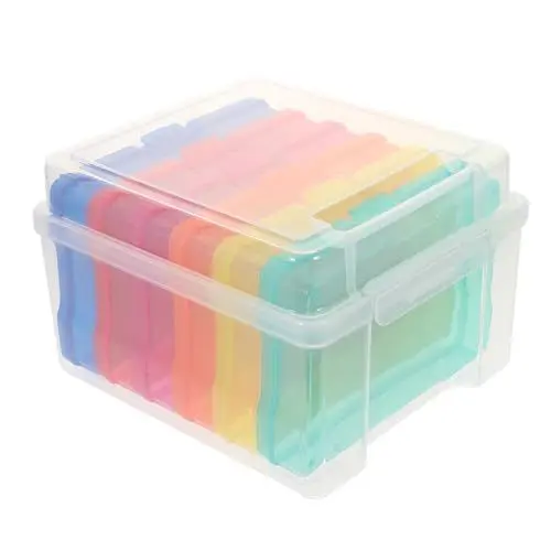Produktbild: Cabilock 1 Set Multifunktionale Fotoboxen Zur Aufbewahrung Von 10x15 Cm Fotos, 16 InnenhüLlen, Klarsichtbox FüR Karten Und Bastelmaterial