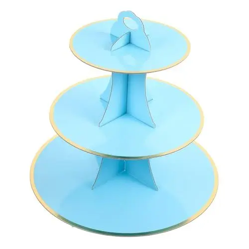 Produktbild: Cabilock Ausstellung Dessertstand Serviertabletts Für Teepartys Tortenplatten Minikuchen Party-kuchen-präsentationsständer Schreibtisch-desserthalter Mini-tortenständer Süßwaren Papier Blue