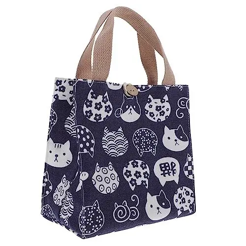 Produktbild: Cabilock Isolierte Lunch-tragetasche Tragbare Lunch-tasche Mit Katzenmuster Wiederverwendbare Lunch-taschen