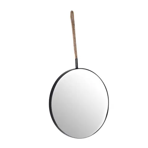 Produktbild: Cabilock Bilden Wandmontierter Spiegel Seilspiegel Spiegel Mit Seil Kreisspiegel Runder Hängespiegel Spiegel Für Kommode Hängender Schminkspiegel Hängender Spiegel Nordisch, 209UC7G242LV08K
