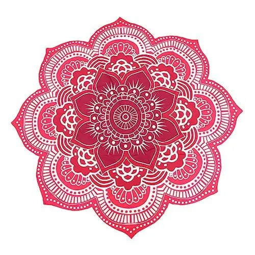 Produktbild: Cabilock Böhmische Tischdecke Strandtuch Mit Lotusblüte Handtuch in Form Einer Lotusblume Mandala Strandtuch Decke Bohemian Tischdecke Blumen Strandtuch Strand Wickeln Teppich Reisen Runden
