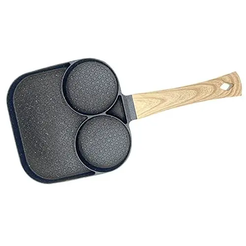 Produktbild: Cabilock Quadratische Bratpfanne Mit 3 Fächern Antihaftbeschichtete 10-zoll-bratpfanne Für Pfannkuchen Multifunktionale Frühstückspfanne