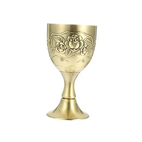 Produktbild: Cabilock Bronze Geprägtes Weinglas Fuß White-trash-party Weingläser Aus Kupfer Kelchgläser Retro-weinbecher Weinkelch Kelch Cocktailgläser Kelch Wasserkelche Zinklegierung Linse Martini