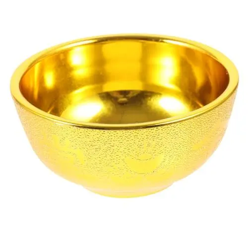 Produktbild: Cabilock Buddhistische Tempelschale Zarte Weinschale Zarte Heilige Schale Becher Anbieten Heilige Tischplatte Dekorativer Heiliger Kelch Trinkbecher Für Spirituosen Golden Plastik