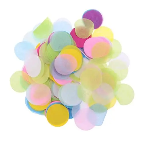Produktbild: Cabilock Buntes Konfetti Kreise Aus Seidenpapier Konfetti Streuen Konfetti Für Die Hochzeit Tischkonfetti Hochzeitsballons Einhorn Konfetti Klobige Ringe Acryl Weihnachten Papierschnipsel
