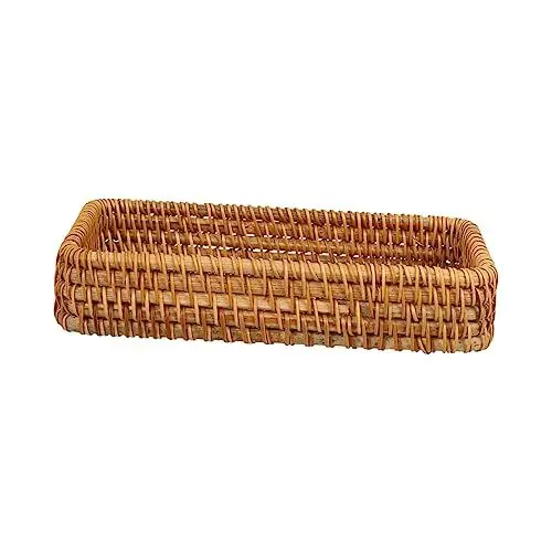 Produktbild: Cabilock Rattan Aufbewahrungskorb Für Lebensmittel Großer Geflochtener Tischkorb Für Snacks Obst Und Mehr Praktische Und Stilvolle Lösung Für Küche Und Wohnraum