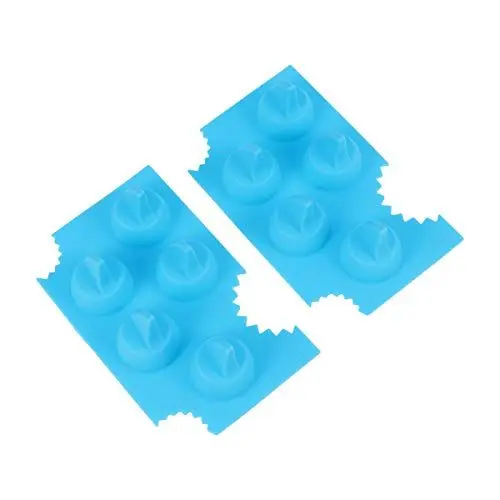 Produktbild: Durable 2 STÜCKE Shark Fin Eiswürfel Gelee Tablett Silikon Shark Kuchen Schokolade Fondant Plätzchenform Küche Backen DIY Tools (Sky-Blue)