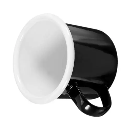 Produktbild: Cabilock Emaille Wasserbecher Campingbecher Aus Emaille Kaffeebecher Aus Emaille Emaille-camp-becher Camping Tassen Kaffeetassen Aus Emaille Tasse Aus Emaille Camping-kaffeetassen Black