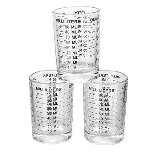 Produktbild: Cabilock Epoxidharz Kaffeegläser Espresso- Messglas 3Pcs Messbecher Milch Espresso Tasse Espresso Schuss Milch Absolvierte mit (Schwarz) Messbecher Shotglas Mit Mini Messbecher