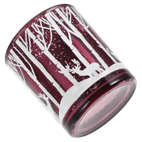 Produktbild: Cabilock Weihnachts-teelichthalter Tasse Dekoratives Glas Weihnachts-mittelstück Für Tischdekoration Rot